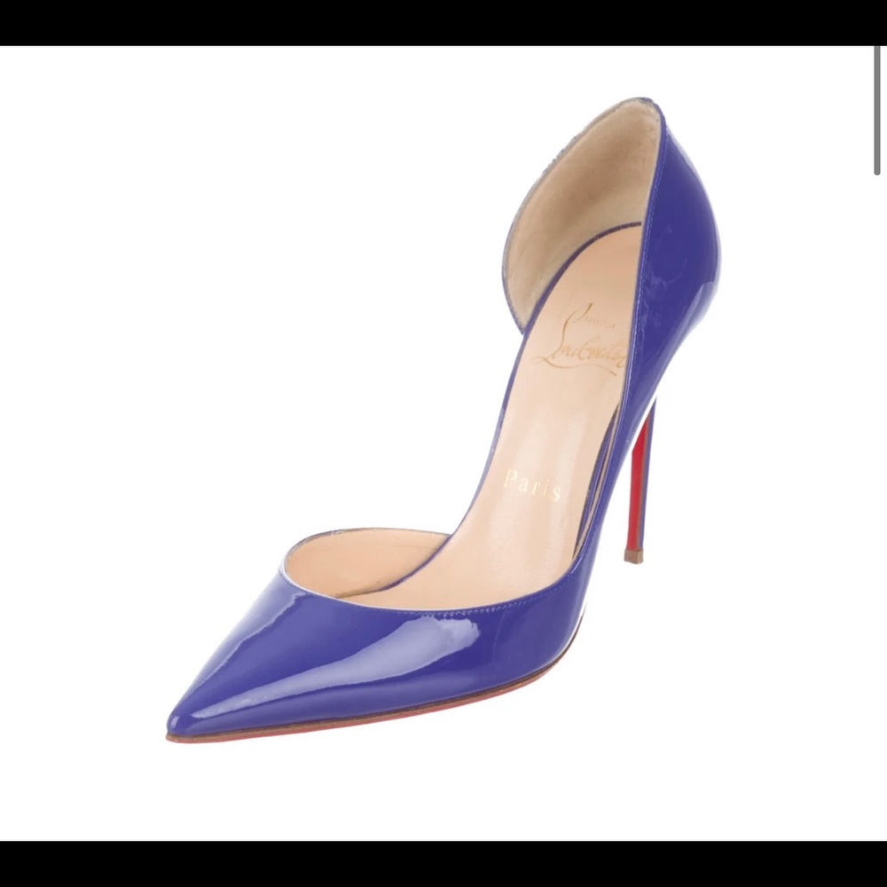 Indigo patent leather Christian Louboutin sz 7